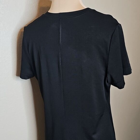 Vintage Bentley Arbuckle Medium Black Stretch Crepe‎ Classic T-Shirt Dress - Picture 4 of 8